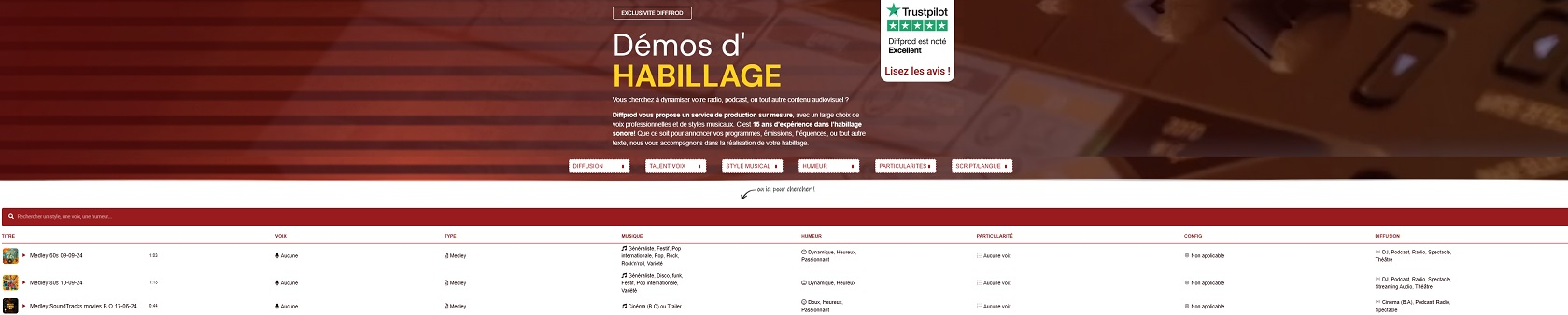 Démos Habillage